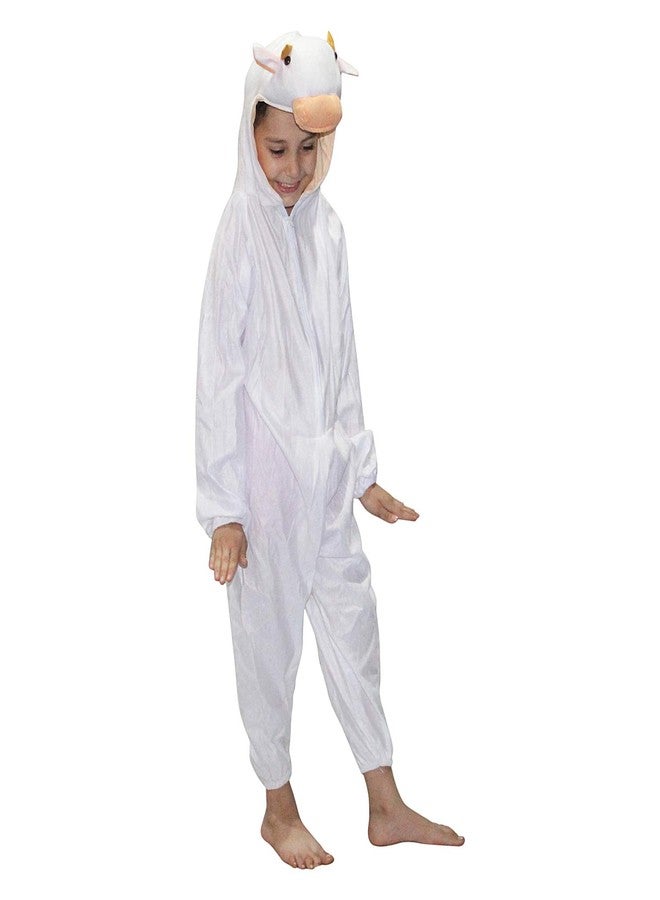 كاكو فانسي دريسيس زي تنكري على شكل عجل من مزيج البوليستر من كاكو للأطفال - أبيض، 5-6 سنوات | زي تنكري على شكل حيوان للأولاد والبنات - Image 2